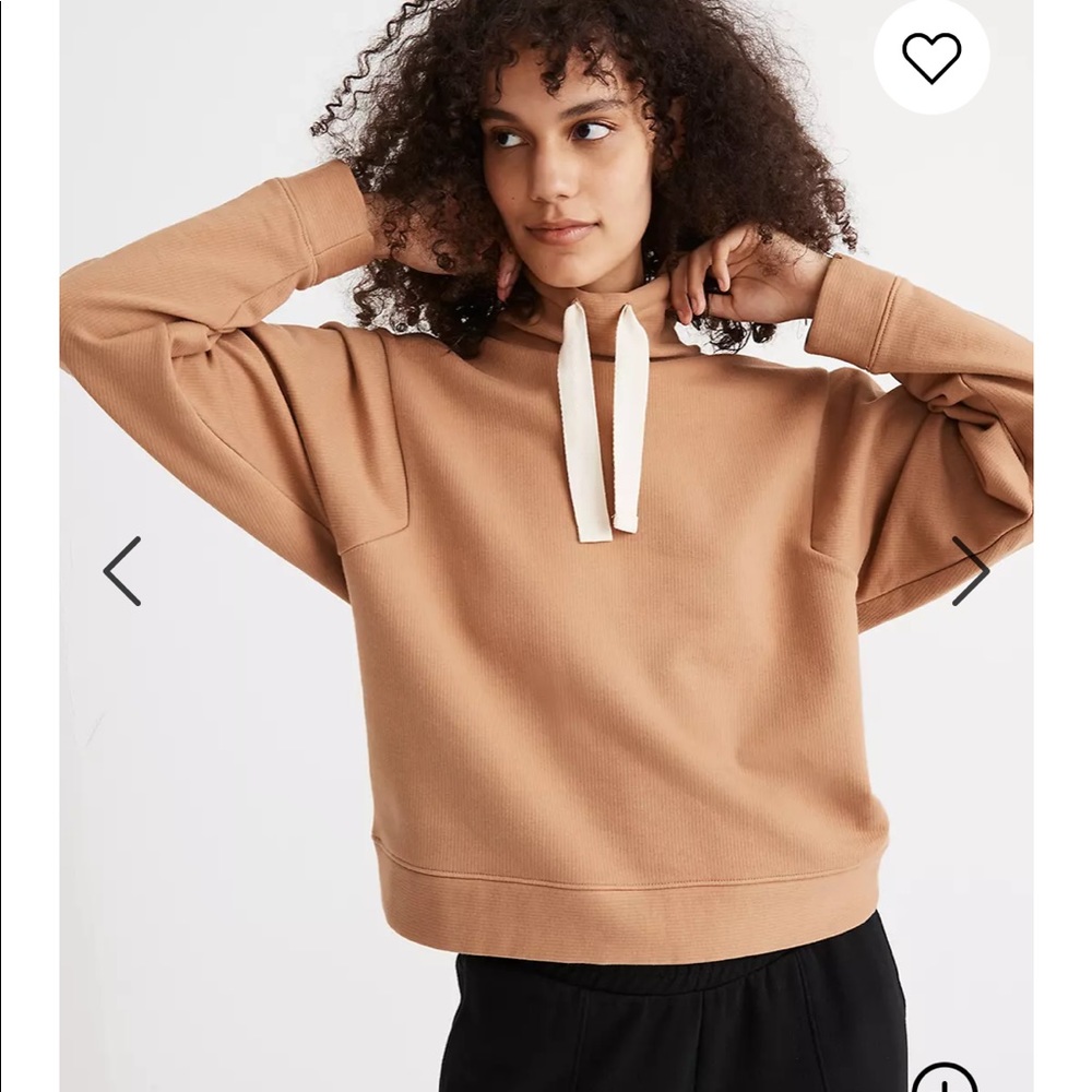 Madewell Ribbed Funnel Neck Sweatshirt